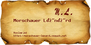 Morschauer Lénárd névjegykártya